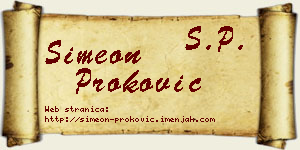 Simeon Proković vizit kartica